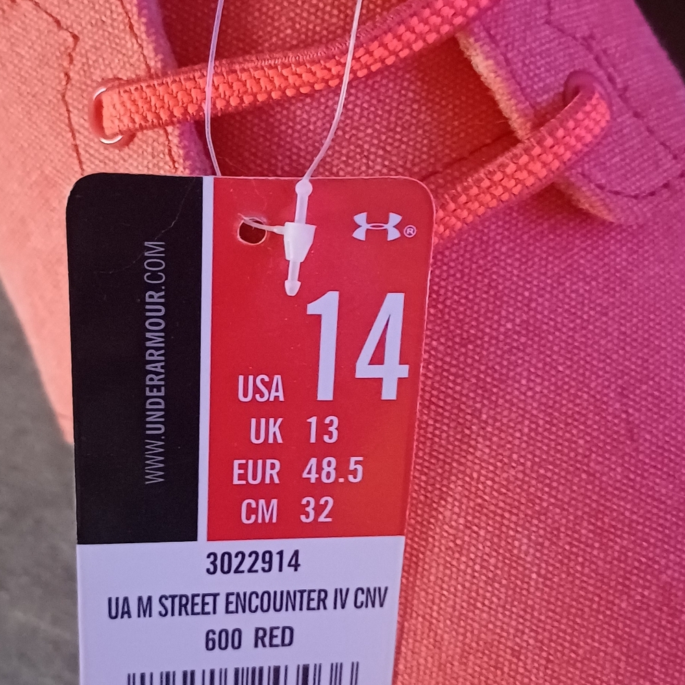 Red Under armour mens shoes size 14 - Picture 8 of 9